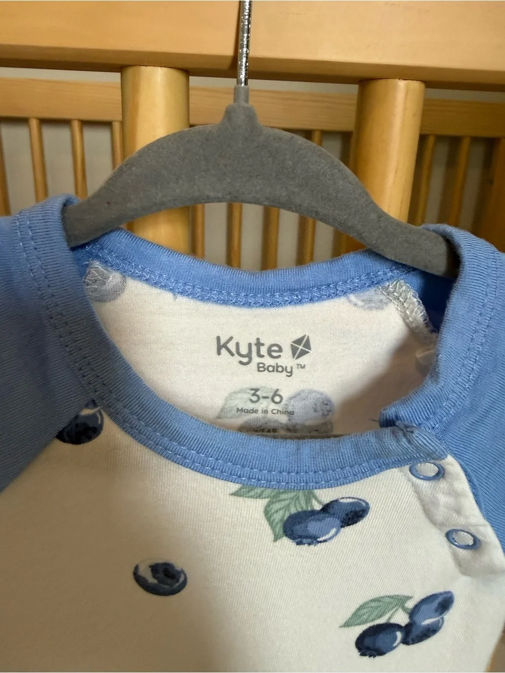 Kyte Baby 3-6M Shortall Romper in Blueberry (EUC) - Picture 2 of 3